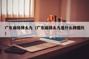 广东麻将牌幺九（广东麻将幺九是什么牌图片）