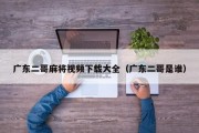 广东二哥麻将视频下载大全（广东二哥是谁）