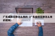广东麻将花牌怎么用的（广东麻将花牌怎么用的视频）