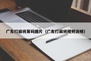广东打麻将算码图片（广东打麻将规则说明）