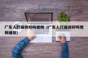 广东人打麻将好吗视频（广东人打麻将好吗视频播放）