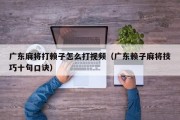 广东麻将打赖子怎么打视频（广东赖子麻将技巧十句口诀）