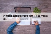 广东日本麻将直播平台有哪些（日麻 广东麻将）