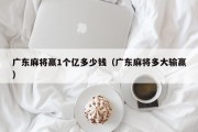 广东麻将赢1个亿多少钱（广东麻将多大输赢）