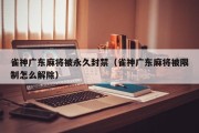 雀神广东麻将被永久封禁（雀神广东麻将被限制怎么解除）